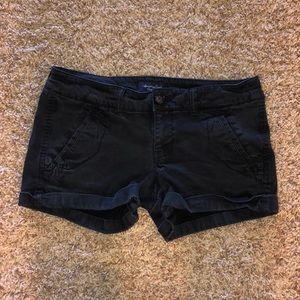 Black stretch American Eagle shorts, size 4